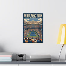 Arthur Ashe Stadium Poster  US Open Tennis Wall Art  New York Vintage Travel Print  Tennis Lover Gift  NYC Sports Art  Stadium Poster 4483445625