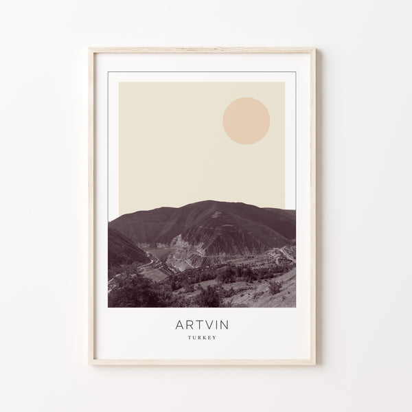 Artvin Poster Print, Artvin Travel Poster, Artvin Minimalistic Wall Art, Artvin, Turkey 1868246604