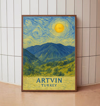 Artvin Poster Print, Artvin Travel Poster, Artvin Van Gogh Style Wall Art, Artvin, Turkey