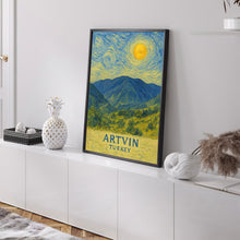 Artvin Poster Print, Artvin Travel Poster, Artvin Van Gogh Style Wall Art, Artvin, Turkey