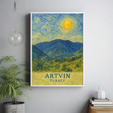 Artvin Poster Print, Artvin Travel Poster, Artvin Van Gogh Style Wall Art, Artvin, Turkey