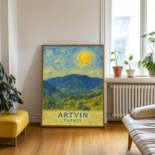 Artvin Poster Print, Artvin Travel Poster, Artvin Van Gogh Style Wall Art, Artvin, Turkey