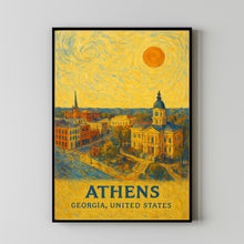 Athens Poster Print, Athens Travel Poster, Athens Minimalistic Wall Art, Athens, Georgia, United States