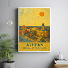 Athens Poster Print, Athens Travel Poster, Athens Minimalistic Wall Art, Athens, Georgia, United States