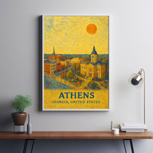 Athens Poster Print, Athens Travel Poster, Athens Minimalistic Wall Art, Athens, Georgia, United States