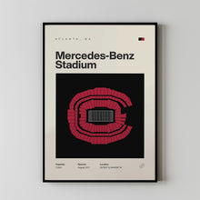 Atlanta Falcons Poster, Mercedes-Benz Stadium Print, Mid Century Modern Football Poster-O1HAAM