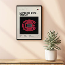Atlanta Falcons Poster, Mercedes-Benz Stadium Print, Mid Century Modern Football Poster-O1HAAM