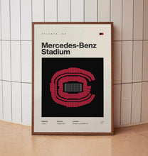 Atlanta Falcons Poster, Mercedes-Benz Stadium Print, Mid Century Modern Football Poster-O1HAAM