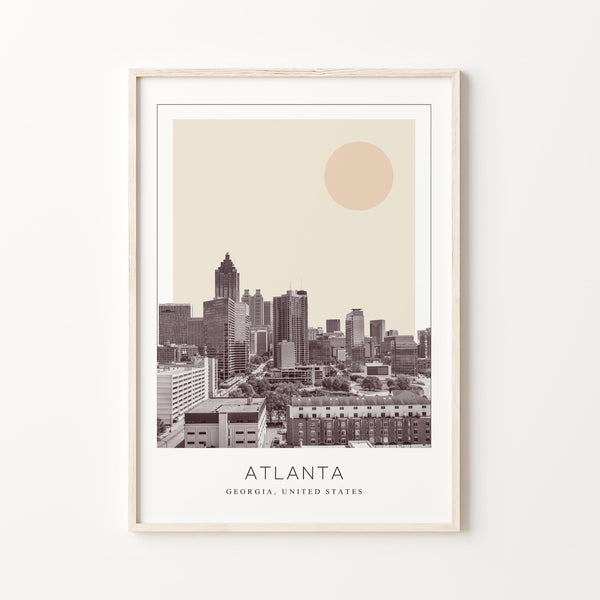 Atlanta Poster Print, Atlanta Travel Poster, Atlanta Minimalistic Wall Art, Atlanta, Georgia, United States 1882438527