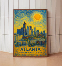 Atlanta Poster Print, Atlanta Travel Poster, Atlanta Van Gogh Style Wall Art, Atlanta, Georgia, United States
