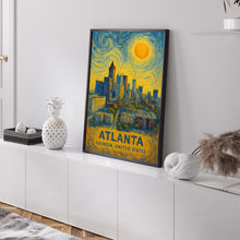Atlanta Poster Print, Atlanta Travel Poster, Atlanta Van Gogh Style Wall Art, Atlanta, Georgia, United States