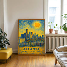 Atlanta Poster Print, Atlanta Travel Poster, Atlanta Van Gogh Style Wall Art, Atlanta, Georgia, United States
