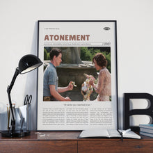 Atonement, Joe Wright, Retro Movie Poster, Custom Movie Poster Print 4421169946