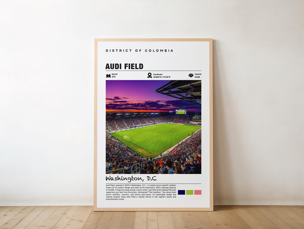 Audi Field Stadium Poster Washington DC Soccer Arena Art
