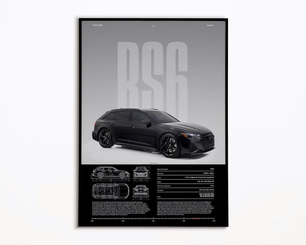 Audi RS 6 Avant Performance Print _ RS6 _ Car Print _ Hyper Car Poster _ Super Car Print _ Art Print _ Car Poster _ Home Decor _ Wall Decor