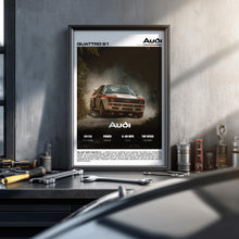 Audi Sport Quattro S1 Poster – Group B Rally Legend Wall Art Print for Garage, Office, Man Cave, or Living Room 4373675529