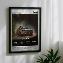 Audi Sport Quattro S1 Poster – Group B Rally Legend Wall Art Print for Garage, Office, Man Cave, or Living Room 4373675529