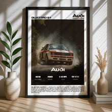 Audi Sport Quattro S1 Poster – Group B Rally Legend Wall Art Print for Garage, Office, Man Cave, or Living Room 4373675529