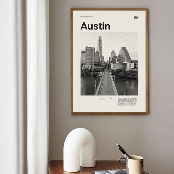 Austin Art Print  Austin Poster  Austin Wall Art  Mid Century Poster  Travel Print Art  Texas 1591060013