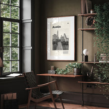 Austin Art Print  Austin Poster  Austin Wall Art  Mid Century Poster  Travel Print Art  Texas 1591060013