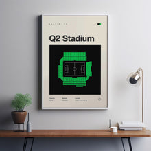 Austin FC Poster, Q2 Stadium Print, MLS Poster, Mid Century Modern Soccer Wall Art, Foo-W99D2C