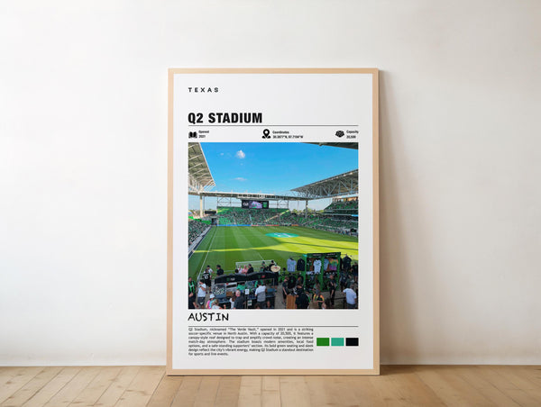 Austin Q2 Stadium Art Print, Soccer Venue (Digital & Physical)