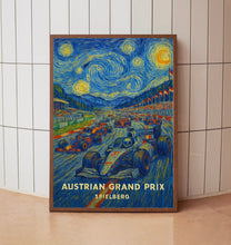 Austrian Grand Prix Poster – High-Speed Formula 1 Racing at Spielberg’s Iconic Red Bull Ring