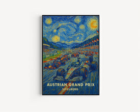 Austrian Grand Prix Poster – High-Speed Formula 1 Racing at Spielberg’s Iconic Red Bull Ring