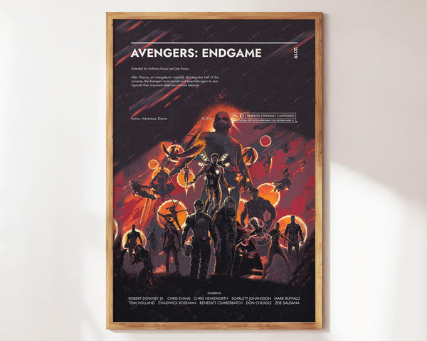 Avengers Endgame Poster, Classic Superhero Movie, Minimalist Movie Poster, Modern Movie Poster, Marvel Poster, MCU Poster 1877307254