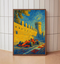 Azerbaijan Grand Prix Poster – Formula 1 Racing Through the Historic Streets of Baku