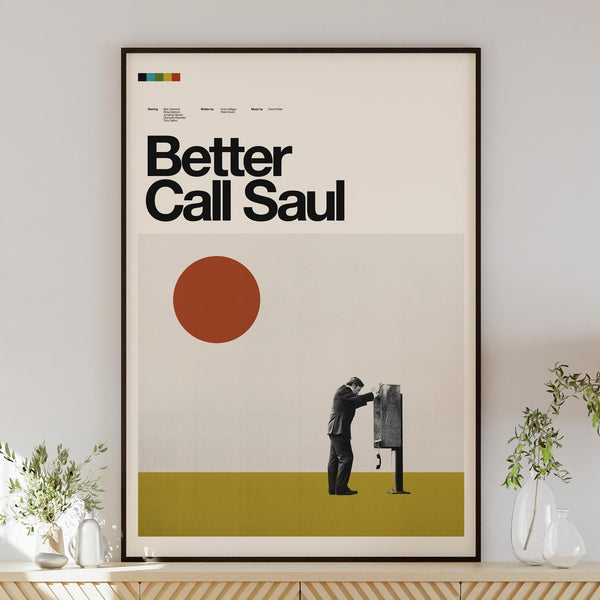 BETTER CALL SAUL series poster, minimalist wall art, vintage style, retro home decor, digital poster, Bob Odenkirk 1591638003