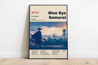 BLUE EYE SAMURAI - Anime Poster - Digital Art - Printable Art - Wall Art - Mid Century Modern Art - Vintage Inspired Poster - Home Deco 1643323876