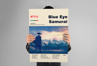 BLUE EYE SAMURAI - Anime Poster - Digital Art - Printable Art - Wall Art - Mid Century Modern Art - Vintage Inspired Poster - Home Deco 1643323876