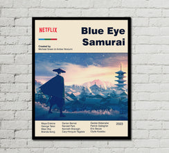 BLUE EYE SAMURAI - Anime Poster - Digital Art - Printable Art - Wall Art - Mid Century Modern Art - Vintage Inspired Poster - Home Deco 1643323876