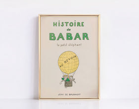 Babar the elephant wall decor, printable all art, nursery decor, kids bedroom wall nursery decor, neutral gender baby gift, Baby Room decor 1745652669