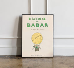 Babar the elephant wall decor, printable all art, nursery decor, kids bedroom wall nursery decor, neutral gender baby gift, Baby Room decor 1745652669