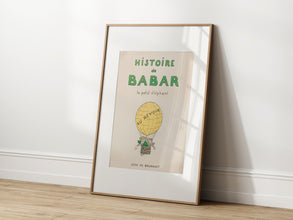 Babar the elephant wall decor, printable all art, nursery decor, kids bedroom wall nursery decor, neutral gender baby gift, Baby Room decor 1745652669