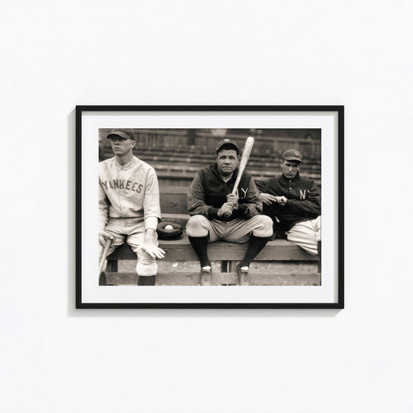Babe Ruth Print, New York Yankees, Baseball Black and White Wall Art, Vintage Print, Photography Prints, Museum Quality Photo Art Print 1606605122