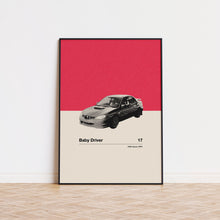 Baby Driver Inspire Poster  Car in Movie Poster  Mid Century Modern Poster  Minimalist Poster  Retro Art Print  Classic Movie 1592596435