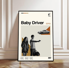 Baby Driver Movie Poster – Minimalist Mid-Century Modern Print 4375106247