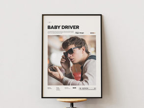 Baby Driver Poster, Ansel Elgort in Baby Driver, Baby Driver Print, Action Movie Wall Decor, Cult Movie Poster, Cinema Wall Art 4297073287