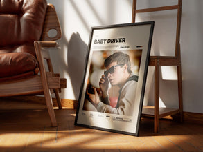 Baby Driver Poster, Ansel Elgort in Baby Driver, Baby Driver Print, Action Movie Wall Decor, Cult Movie Poster, Cinema Wall Art 4297073287