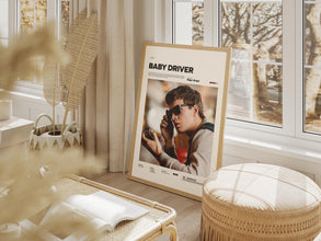 Baby Driver Poster, Ansel Elgort in Baby Driver, Baby Driver Print, Action Movie Wall Decor, Cult Movie Poster, Cinema Wall Art 4297073287