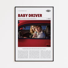 Baby Driver, Edgar Wright, Retro Movie Poster, Custom Movie Poster 4421169552