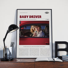 Baby Driver, Edgar Wright, Retro Movie Poster, Custom Movie Poster 4421169552