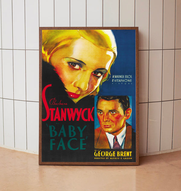 Baby Face 1933Poster Art Print Movie Posters Gift for Movie lovers