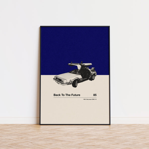 Back To The Future Inspire Poster  Car in Movie Poster  Mid Century Modern Poster  Minimalist Poster  Retro Art Print  Classic Movie 1591785341