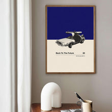 Back To The Future Inspire Poster  Car in Movie Poster  Mid Century Modern Poster  Minimalist Poster  Retro Art Print  Classic Movie 1591785341