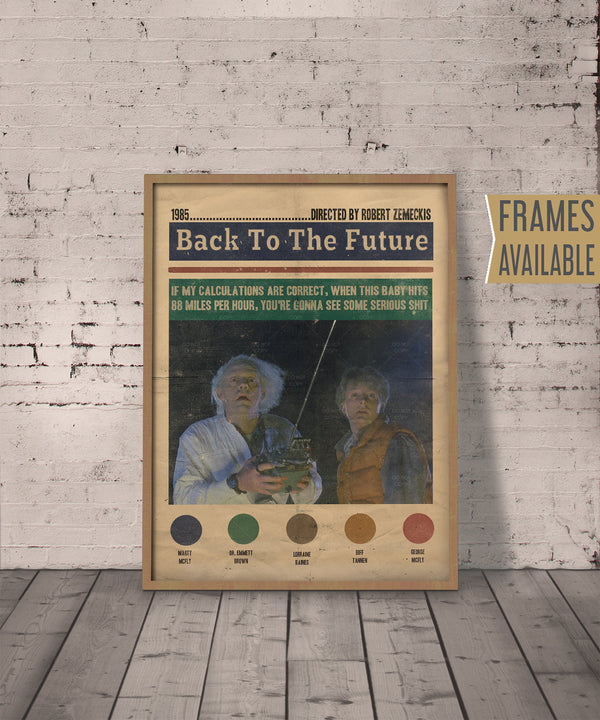 Back To The Future Poster  Classic Movie Print Alternative Film Poster  90s Retro Vintage Style Wall Art Home Decor  Christmas Gift 625749053