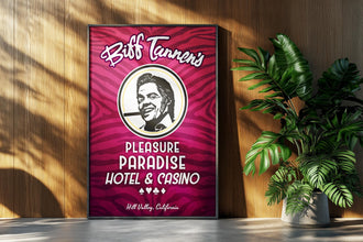 Back to the Future Movie Poster Biff Tannen Casino Retro Ad Home Decor Wall Art Print Gift 1159129262